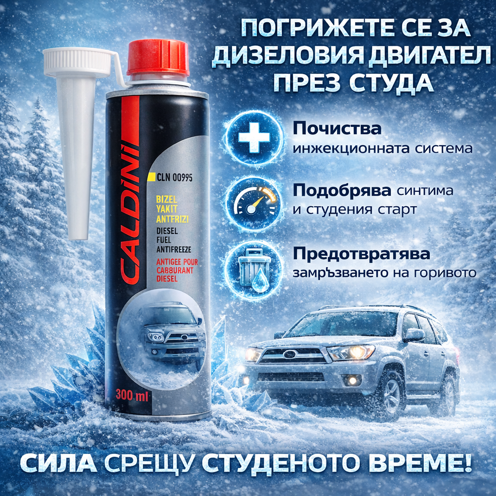 CALDINI - Добавка против замръзване за дизелово гориво - 300 мл