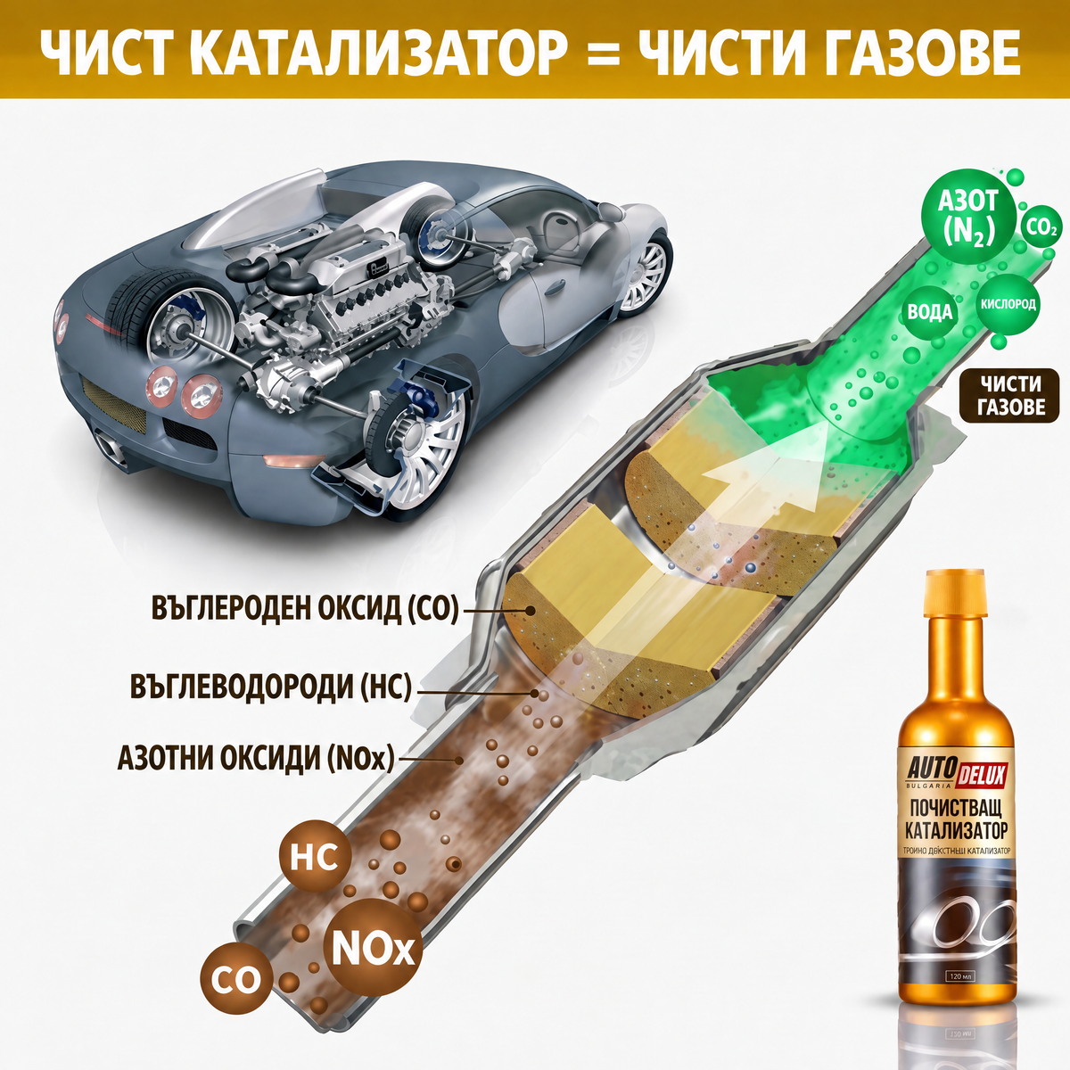 Чист катализатор = чисти газове – как действа AutoDelux